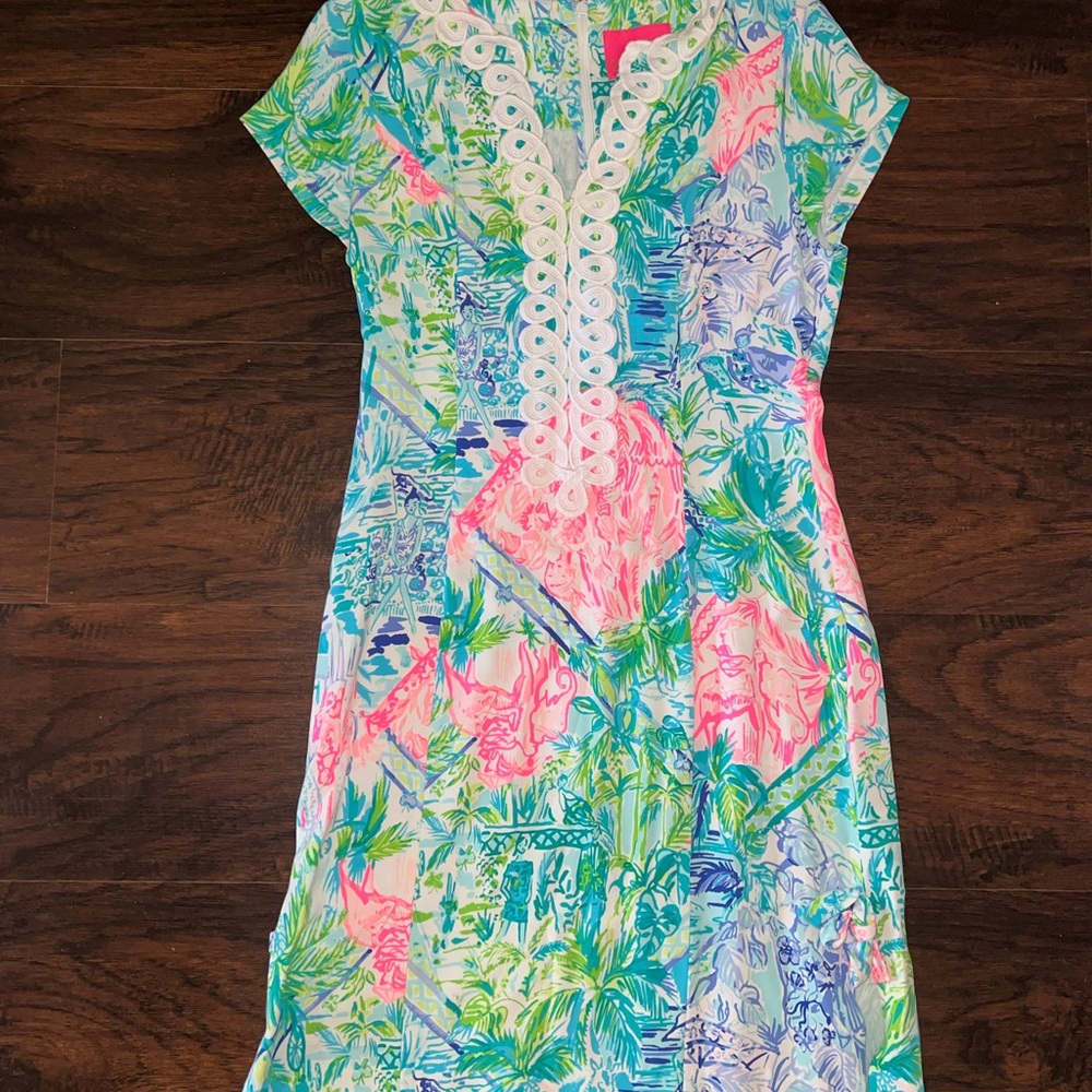 Lilly Pulitzer Bohemian Queen Lace Lattice Cassidy Shift Dress size 2